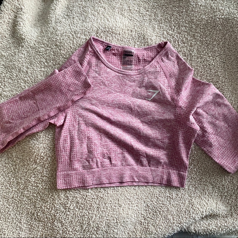 Gymshark Vital Seamless Crop Top, dusky pink, size M